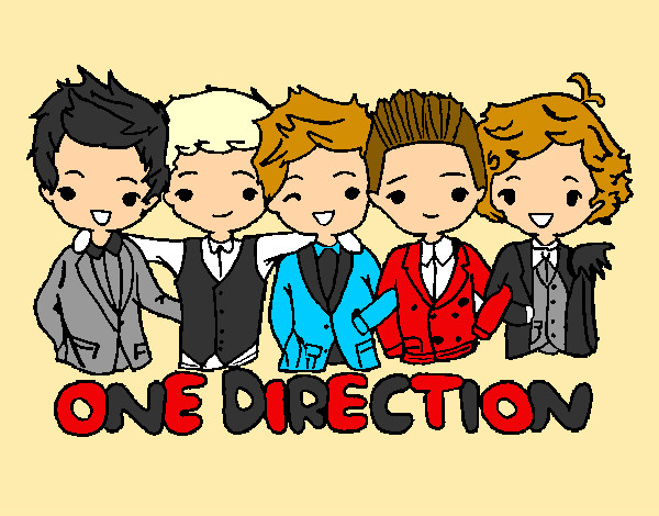 Dibujo One direction pintado por roxii