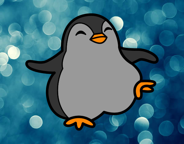 Dibujo Pingüino bailando pintado por mkmjmi
