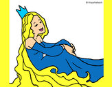 Dibujo Princesa relajada pintado por viridiana6