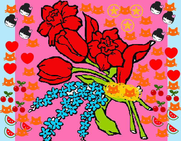 Dibujo Ramo de flores pintado por sirenaz 