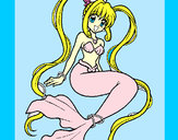 Dibujo Sirena con perlas pintado por Megurine 