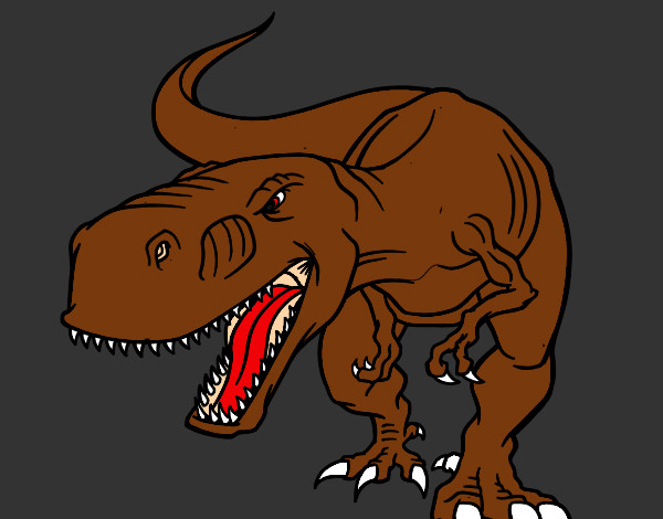 Dibujo Tiranosaurio Rex enfadado pintado por yolita22
