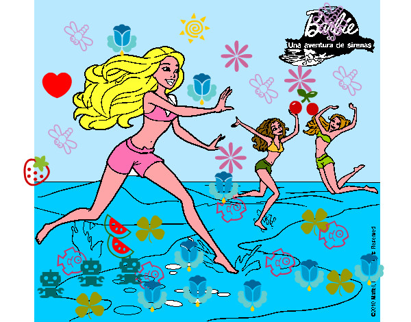 Dibujo Barbie de regreso a la playa pintado por dangi