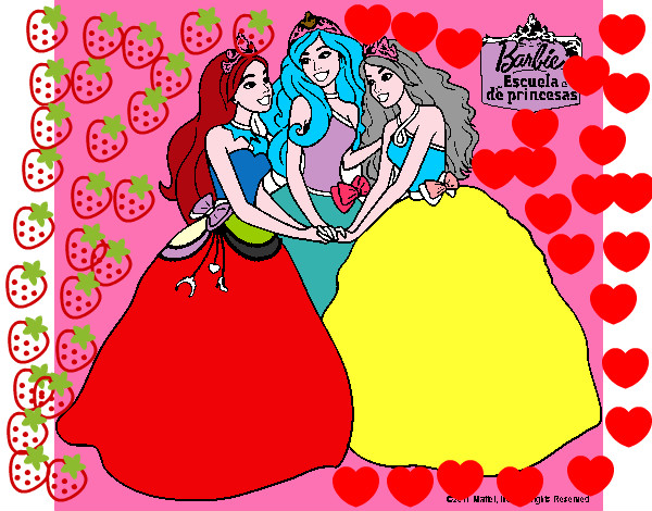 Dibujo Barbie y sus amigas princesas pintado por ian020305