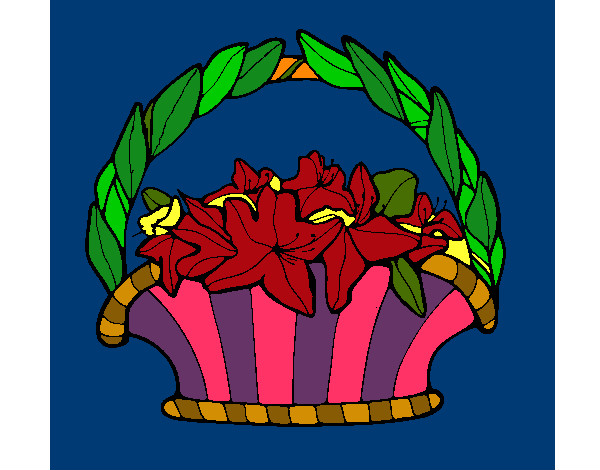 Dibujo Cesta de flores 4 pintado por chiguiline