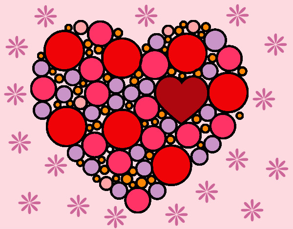 Dibujo Corazón de círculos pintado por giuli321