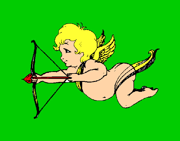 Dibujo Cupido volando pintado por miky67