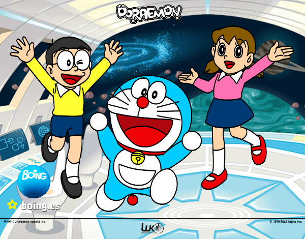 Dibujo Doraemon y amigos pintado por andre09