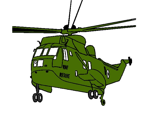Dibujo Helicóptero al rescate pintado por frankeli