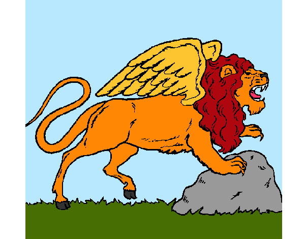 Dibujo León alado pintado por diego3412