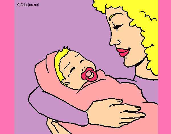 Dibujo Madre con su bebe II pintado por LuciTini
