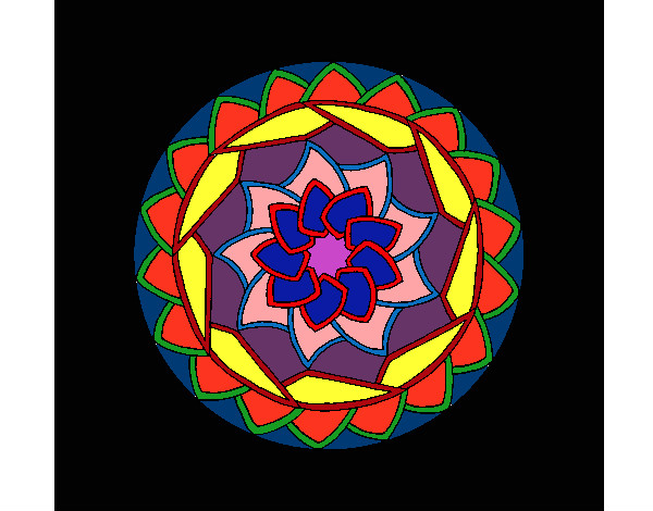 Dibujo Mandala 1 pintado por chiguiline