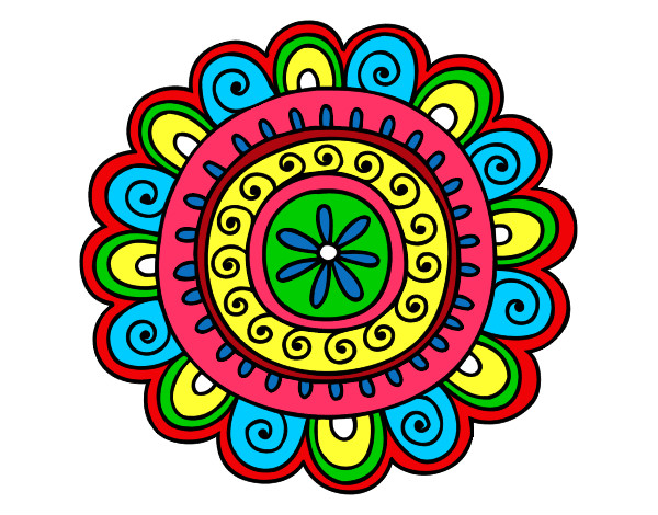 Dibujo Mandala alegre pintado por josecarmel