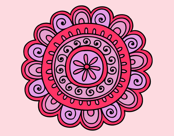 Dibujo Mandala alegre pintado por NatyP