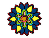 Dibujo Mándala con forma de flor weiss pintado por josecarmel