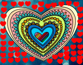 Dibujo Mandala corazón pintado por ian020305