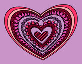 Dibujo Mandala corazón pintado por rstlg