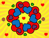 Dibujo Mandala de corazones pintado por ELIZABEY
