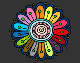 Dibujo Mandala margarita pintado por ian020305