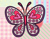 Dibujo Mandala mariposa pintado por rstlg