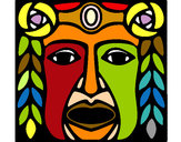 Dibujo Máscara Maya pintado por susytoledo