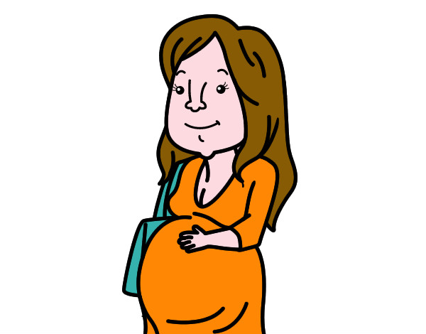 Dibujo Mujer embarazada pintado por minalo