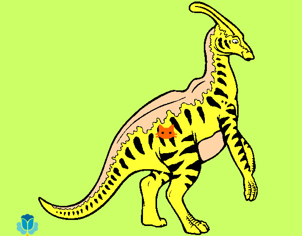 Dibujo Parasaurolofus con rayas pintado por Martin05