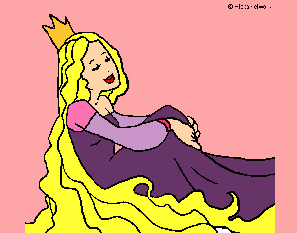 Dibujo Princesa relajada pintado por kittynieve
