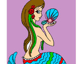 Dibujo Sirena y perla pintado por JADEVAL