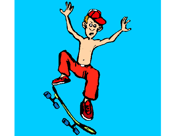 Dibujo Skater pintado por maca21