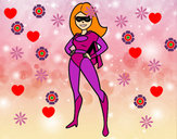 Dibujo Superheroina pintado por PINKLADY