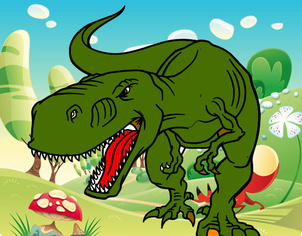 Dibujo Tiranosaurio Rex enfadado pintado por Martin05