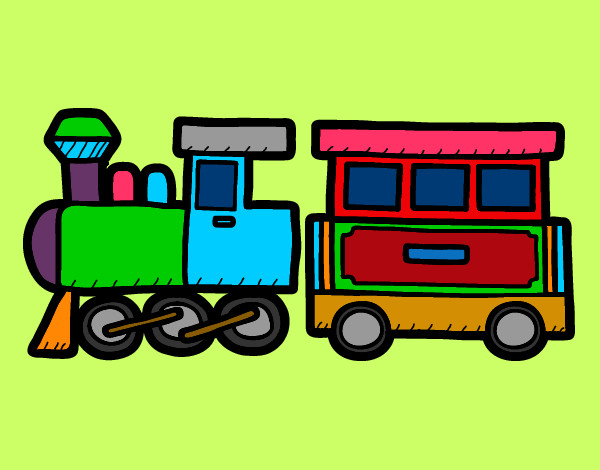 Dibujo Tren alegre pintado por jrafael