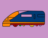 Dibujo Tren rápido pintado por cayo