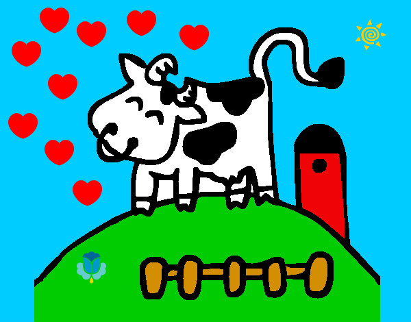 Dibujo Vaca feliz pintado por caryto
