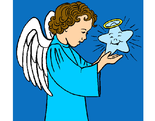 Dibujo Ángel y estrella pintado por Aggelos