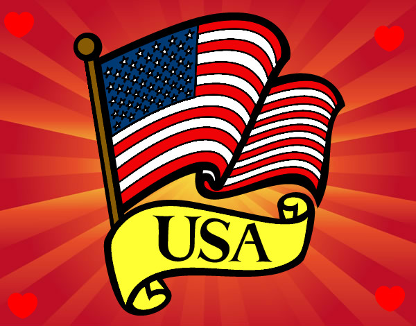 Dibujo Bandera de los Estados Unidos pintado por valen1000