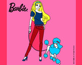Dibujo Barbie con look moderno pintado por da12306