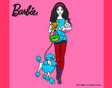 Dibujo Barbie con sus mascotas pintado por da12306