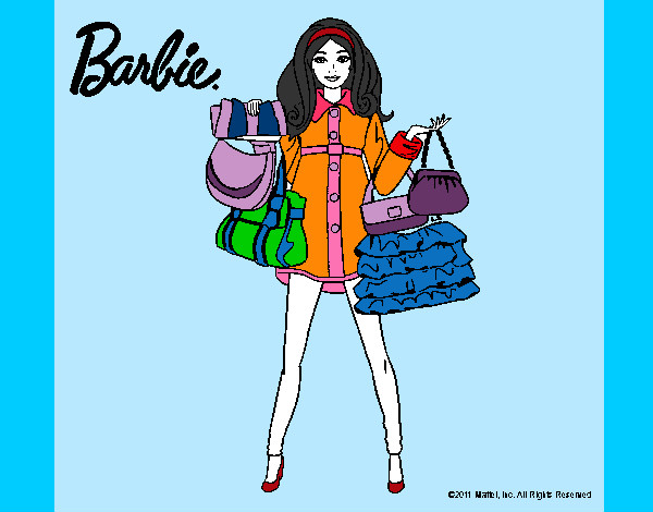 Dibujo Barbie de compras pintado por da12306