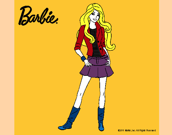 Dibujo Barbie juvenil pintado por da12306