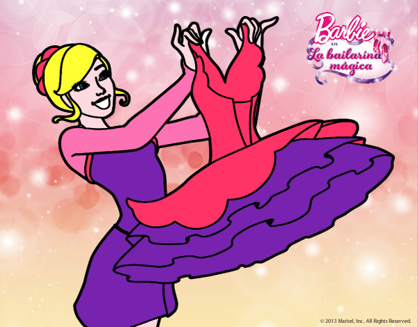 Dibujo Barbie y su vestido de ballet pintado por jackelin12