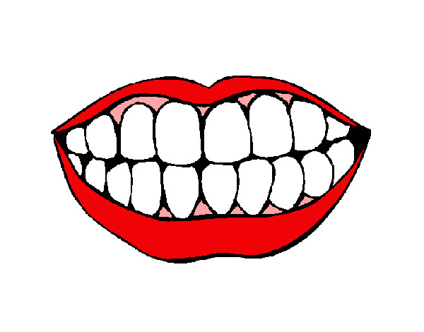 Dibujo Boca y dientes pintado por MariNicole