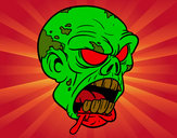 Dibujo Cabeza de zombi pintado por lamuerte