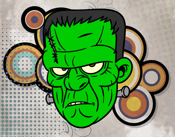 Dibujo Cara de Frankenstein pintado por milimari