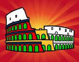 Dibujo Coliseo romano pintado por tivisolet