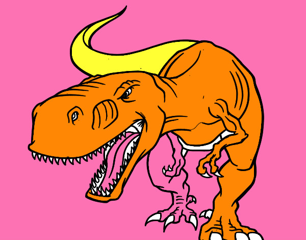 Dibujo Dinosaurio enfadado pintado por Victoritaa
