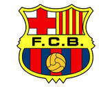 Dibujo Escudo del F.C. Barcelona pintado por Victorre