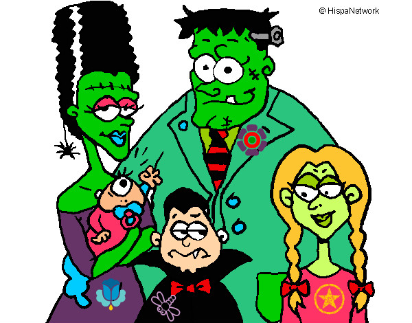 Dibujo Familia de monstruos pintado por LuciaOrteg
