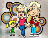 Dibujo Familia feliz pintado por AXAS1241